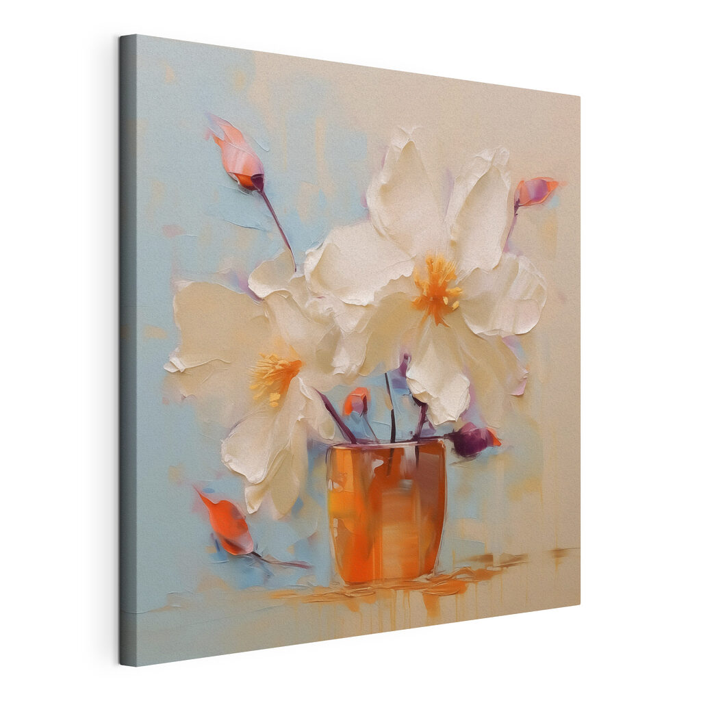 Painting of flowers in a vase