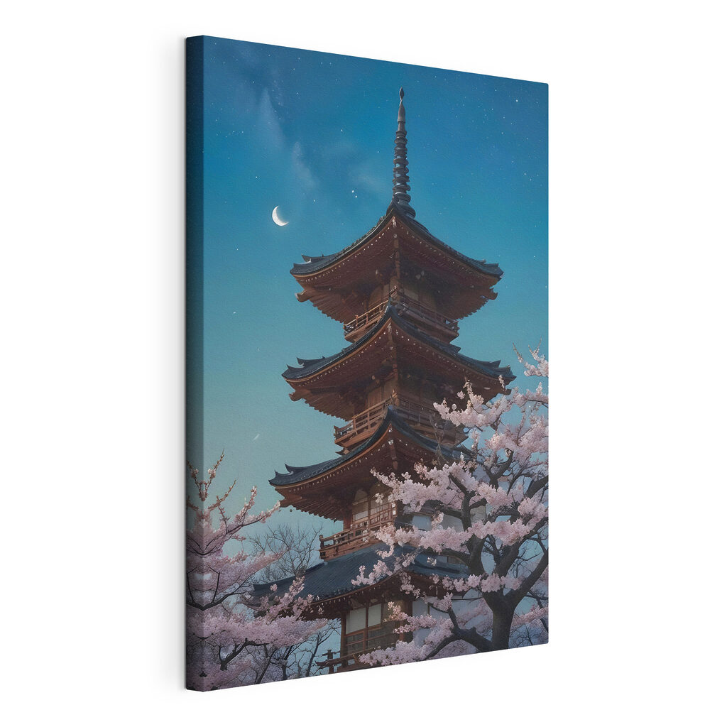 Pagoda with cherry blossoms