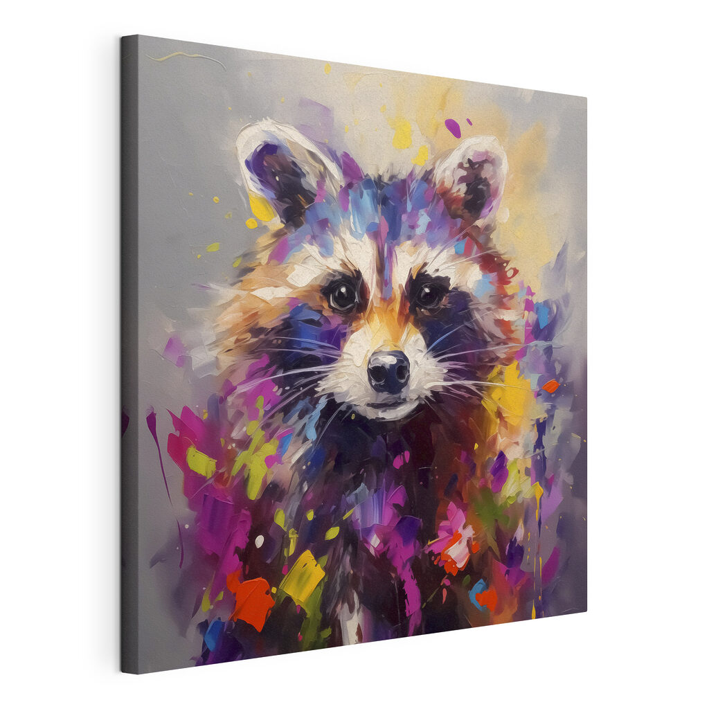 Painting of a raccoon Painting of a raccoon