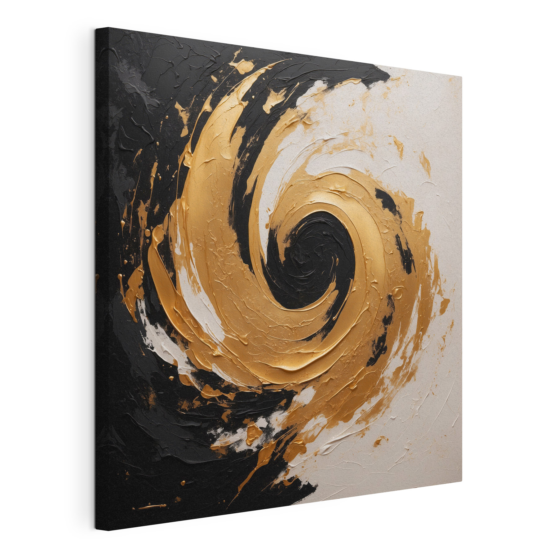 Swirling abyss in black and cream Swirling abyss in black and cream