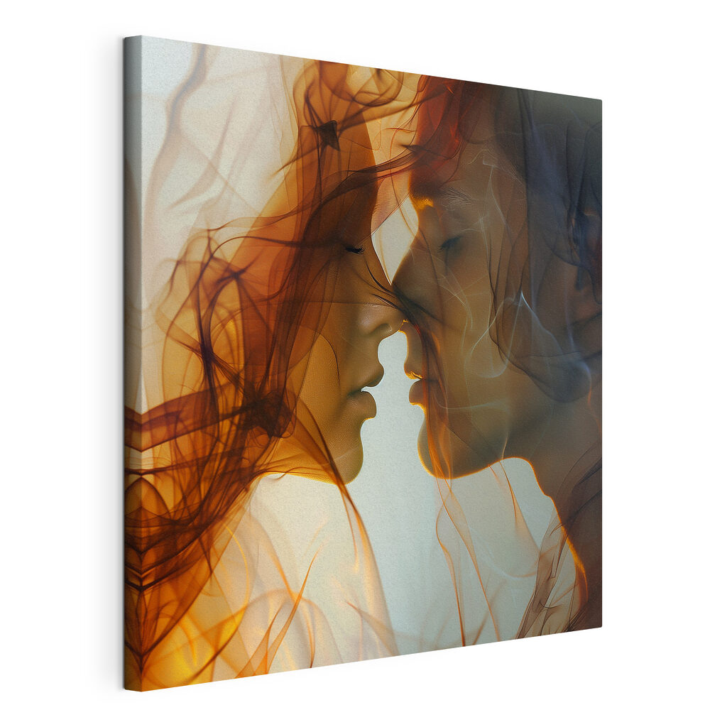 Man and woman with smoke Man and woman with smoke