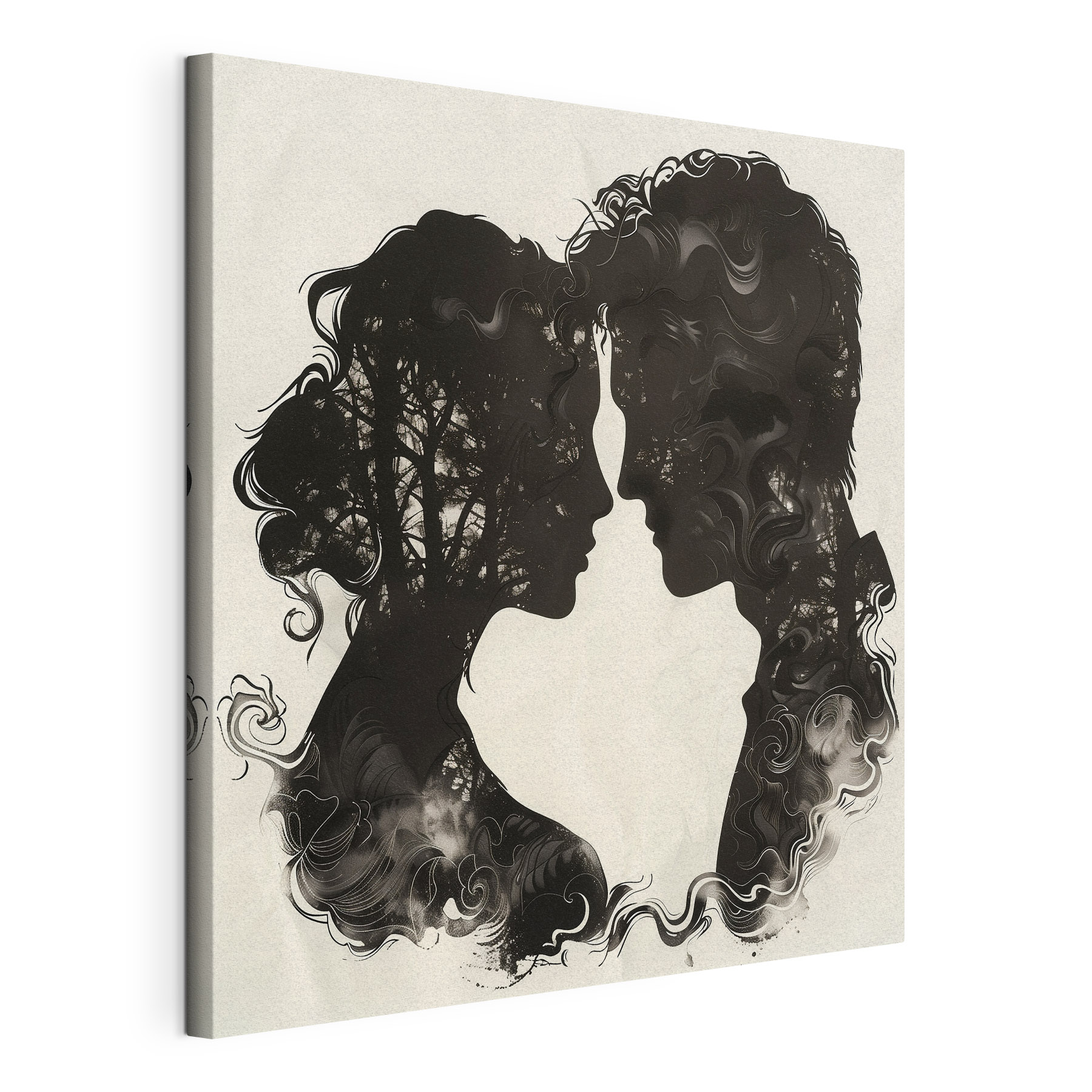 Man and woman face to face