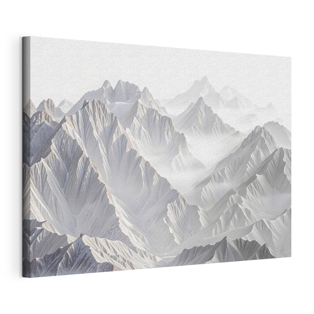 Snowy mountain range with clouds Snowy mountain range with clouds