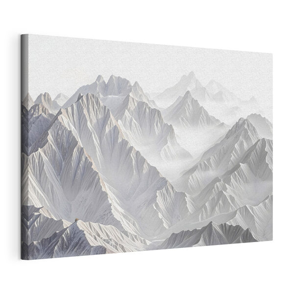 Snowy mountain range with clouds Snowy mountain range with clouds