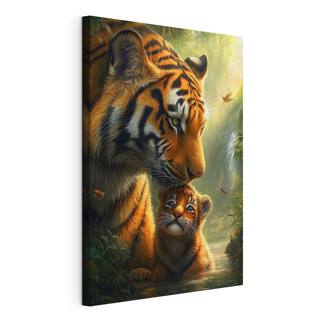 Tiger and a cub in the jungle Tiger and a cub in the jungle