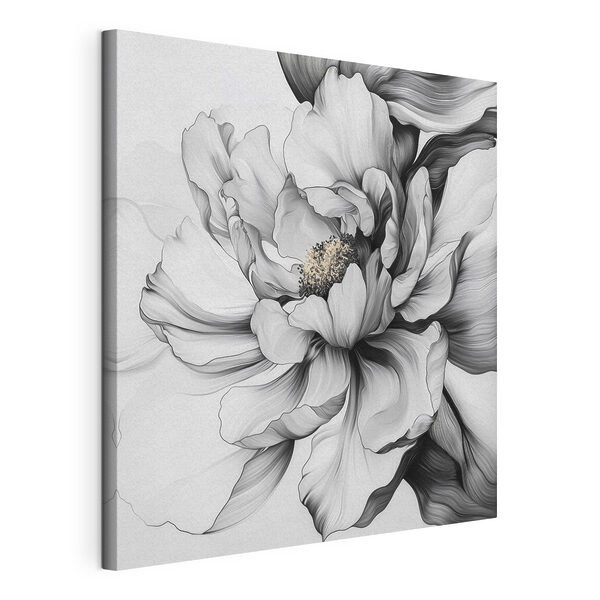 Elegantní květinový design v jednobarevných odstínech Obraz Elegantní květinový design v jednobarevných odstínech