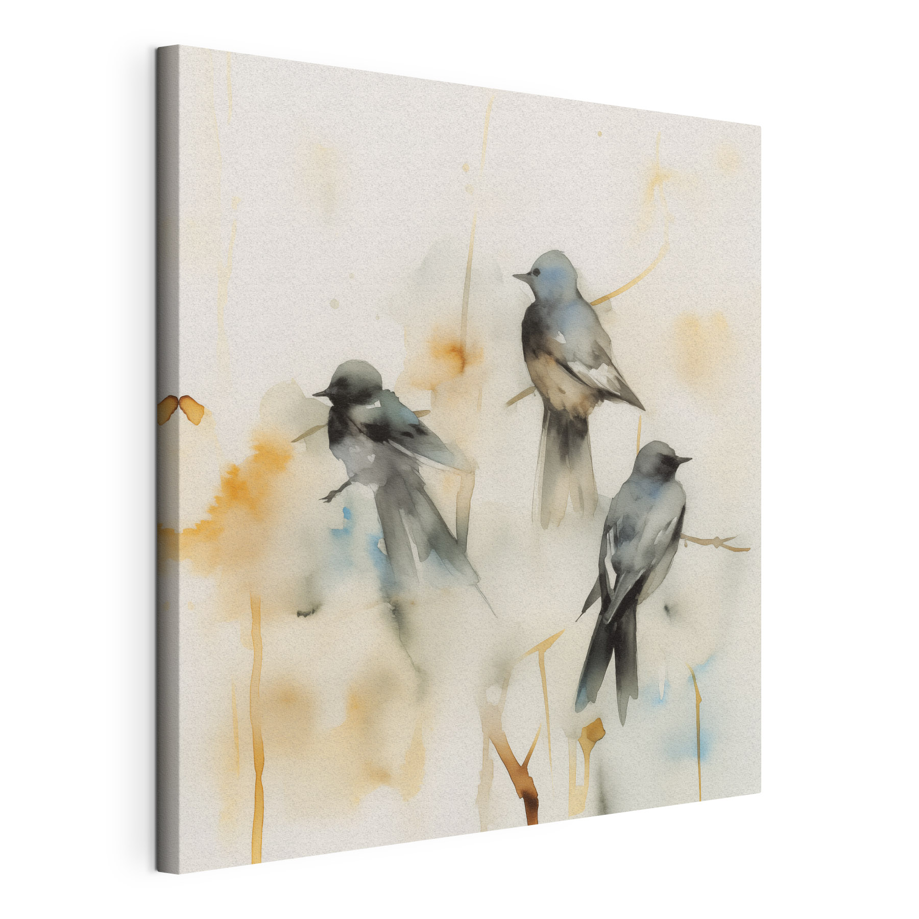 Group of birds on a branch Group of birds on a branch