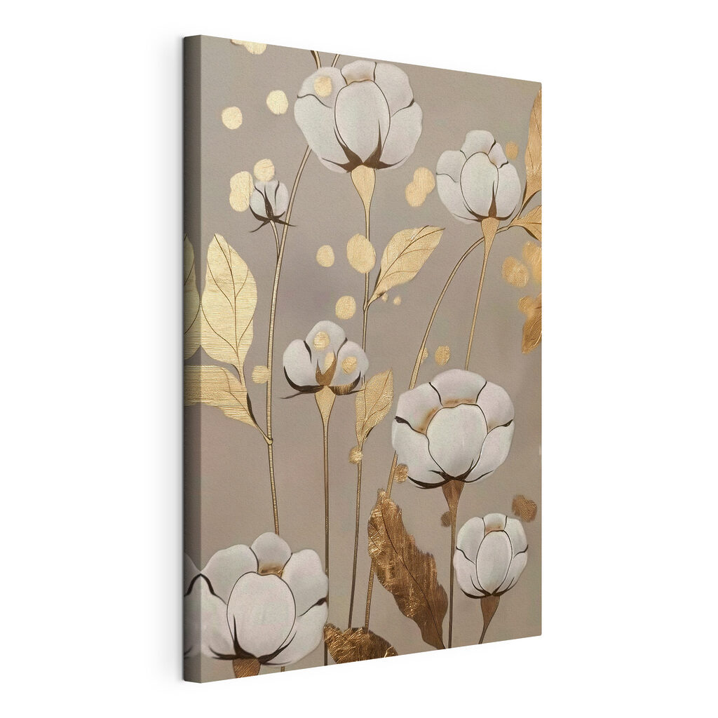 Painting of flowers and leaves