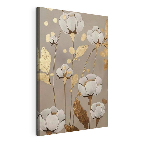 Painting of flowers and leaves