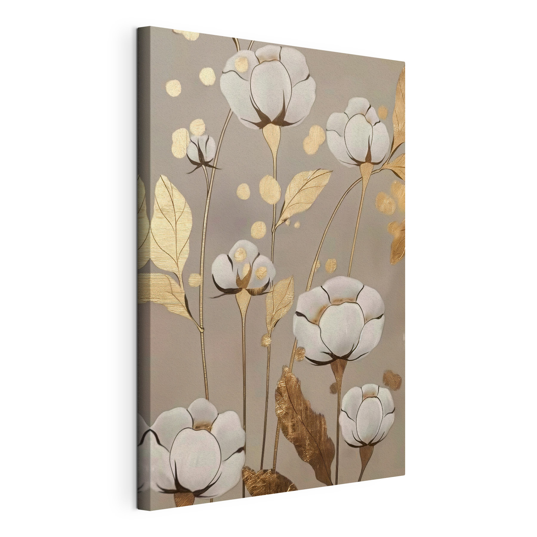 Painting of flowers and leaves