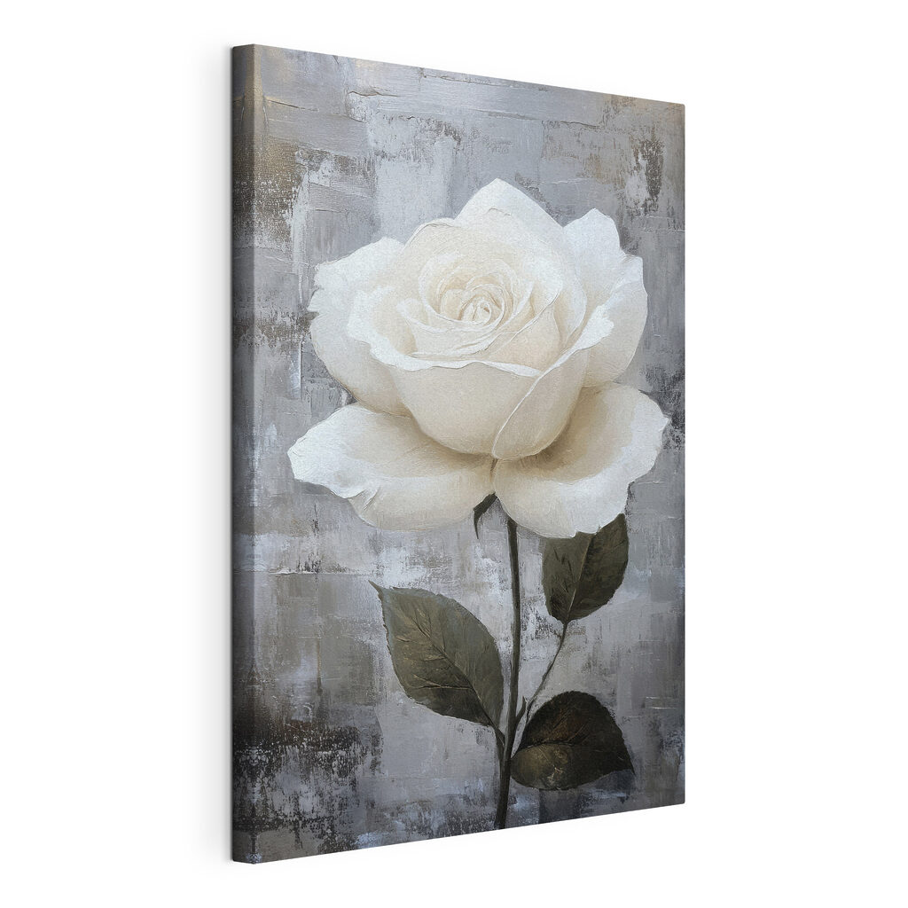 Painting of a white rose
