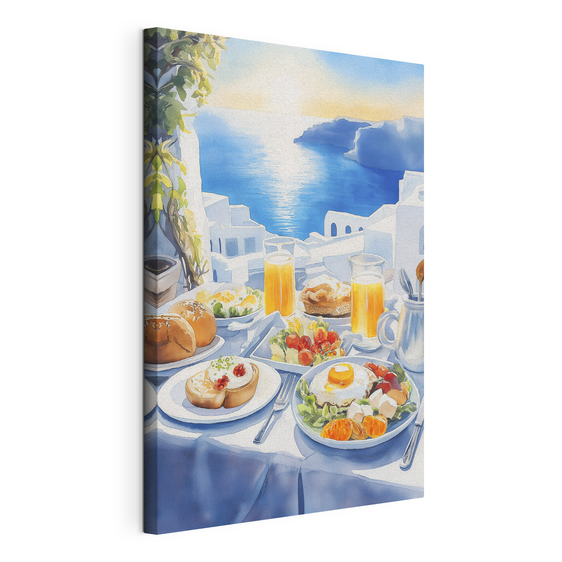 Table with food on it and drinks on it