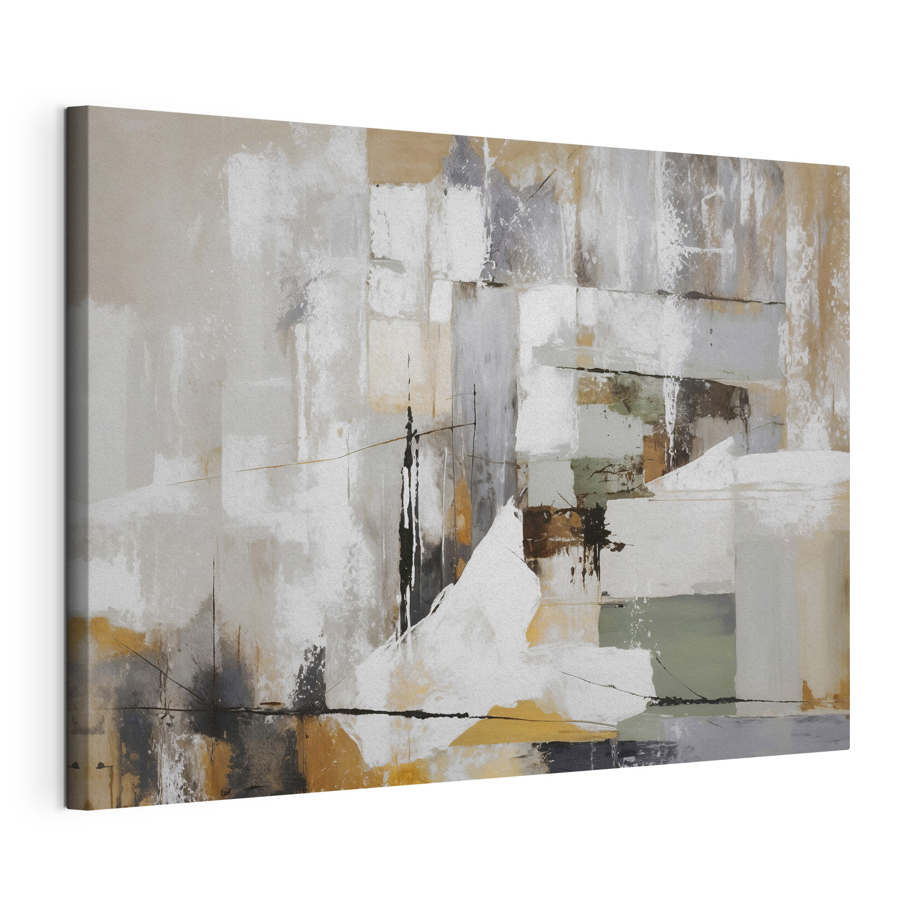 Painting of a white and brown wall Painting of a white and brown wall