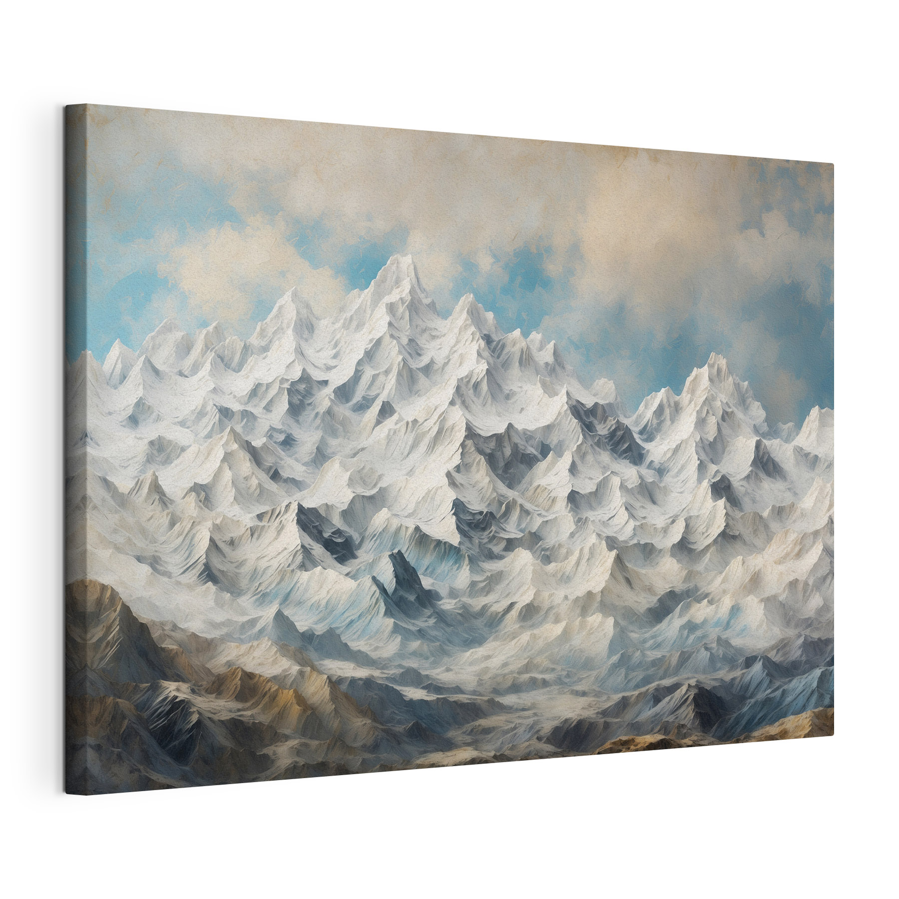 Mountain range with snow