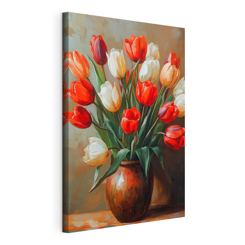 Painting of flowers in a vase Painting of flowers in a vase