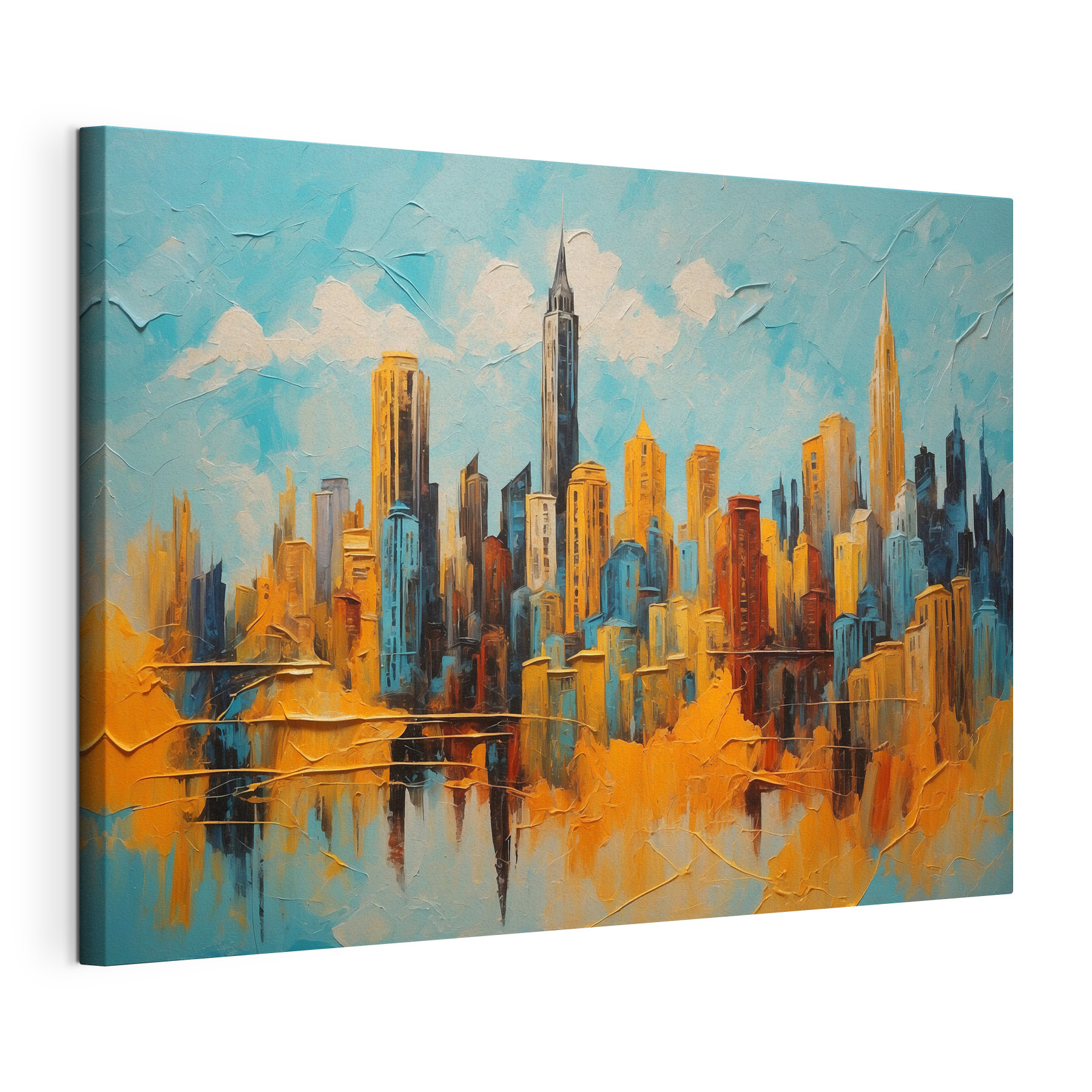 Painting of a city Painting of a city