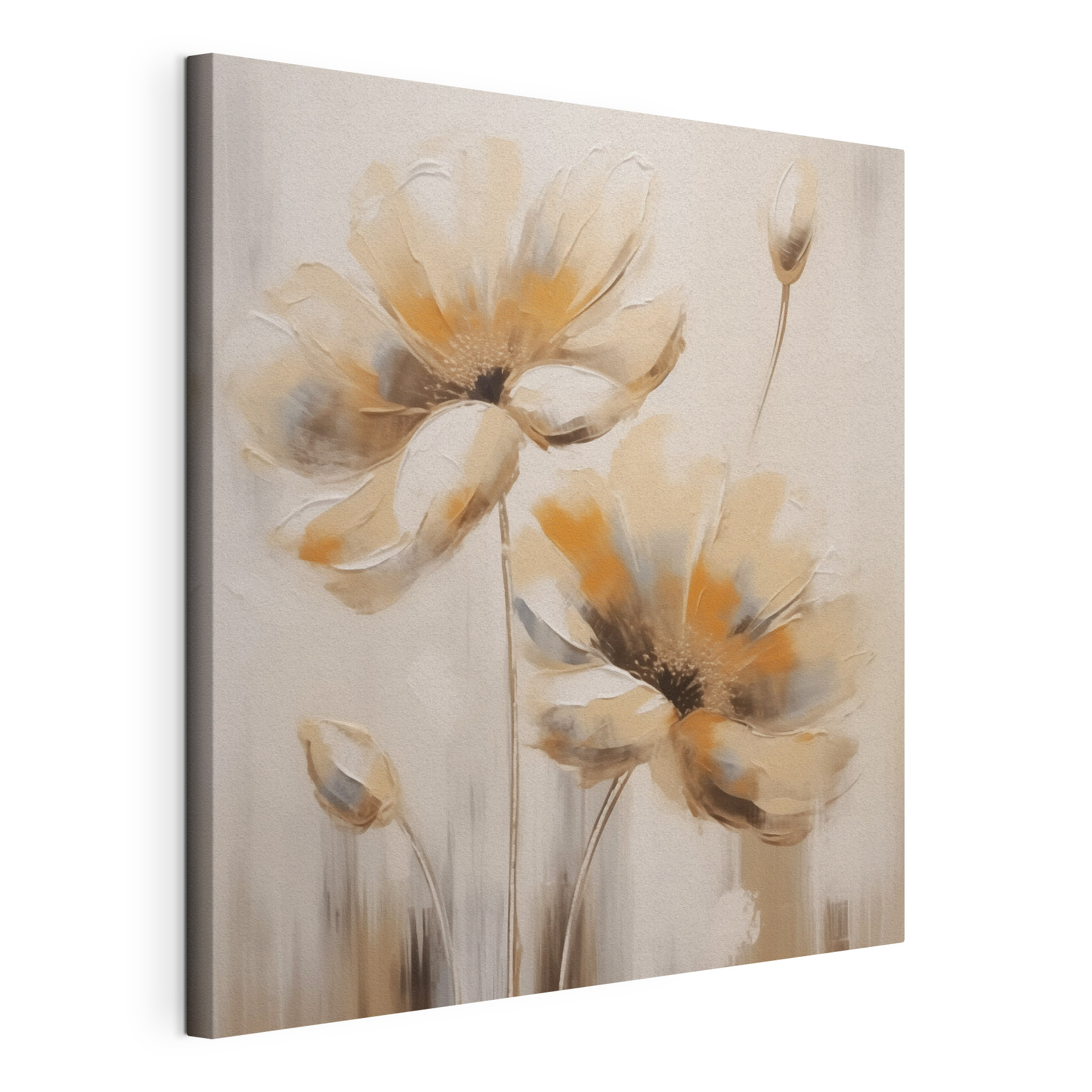 Painting of flowers on a white background