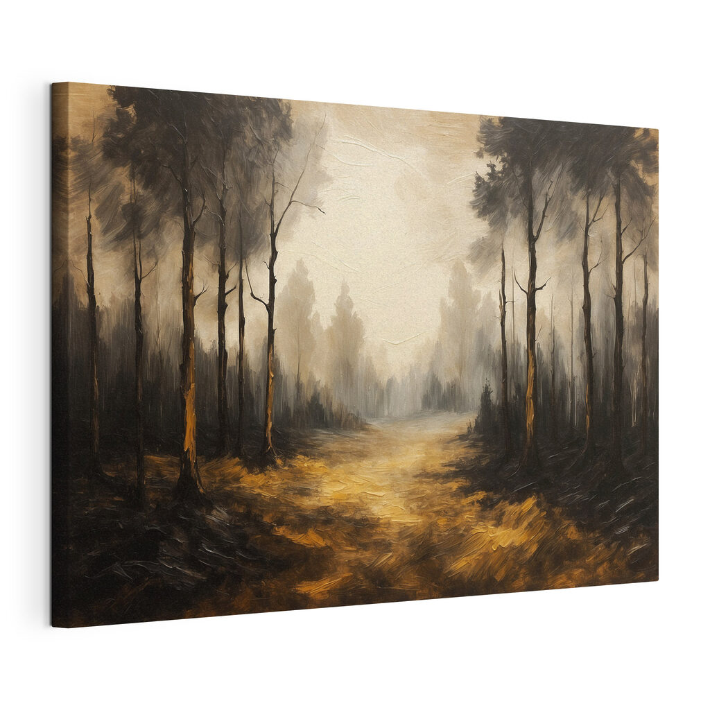 Painting of a forest with trees Painting of a forest with trees