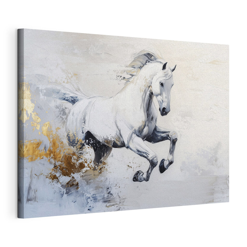 Painting of a white horse Painting of a white horse