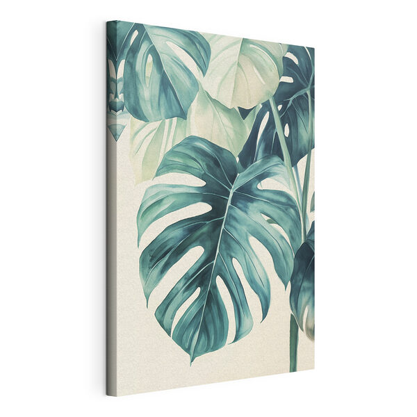 Lush green leaves in soft hues