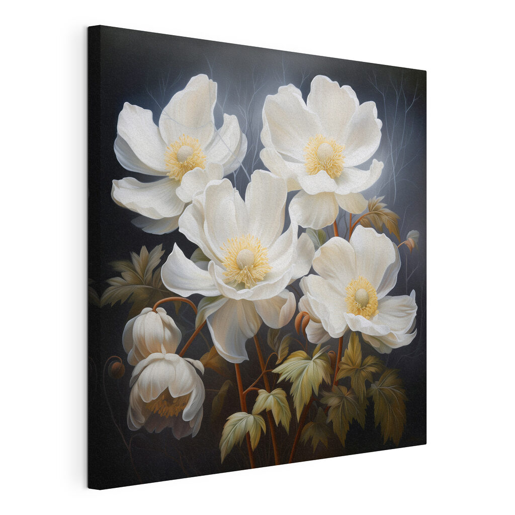 Painting of white flowers Painting of white flowers