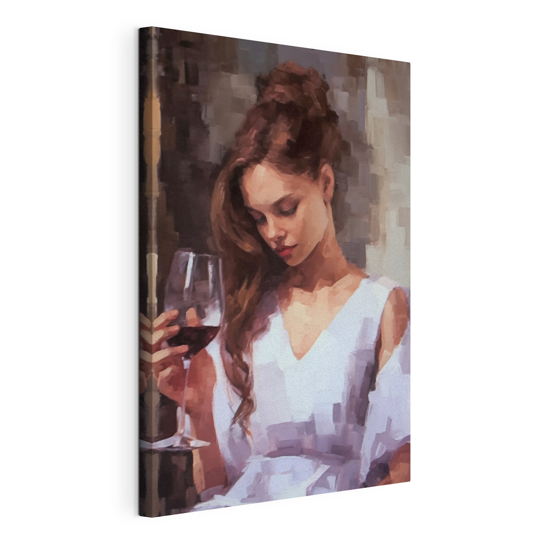 Woman holding a wine glass