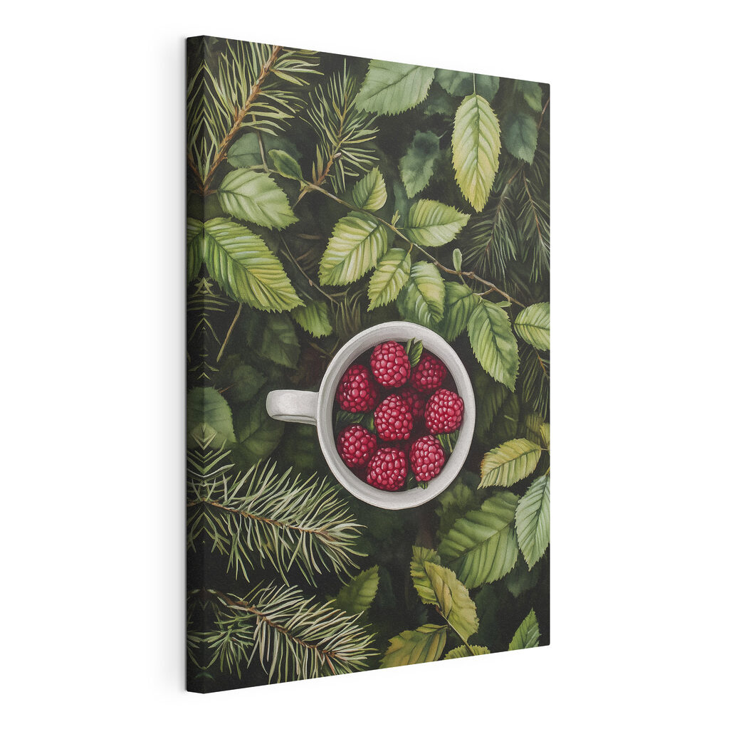 Cup of raspberries in a tree Cup of raspberries in a tree