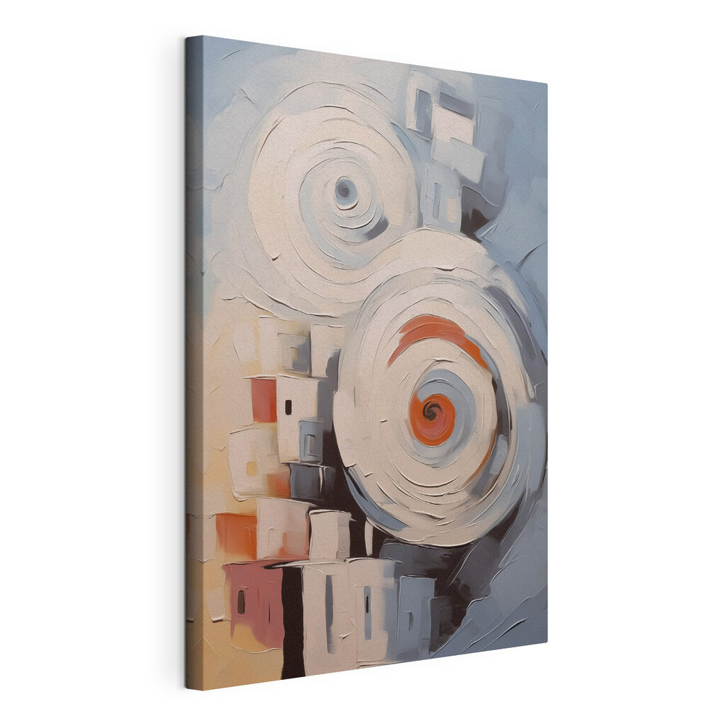 Painting of a spiraling pattern Painting of a spiraling pattern
