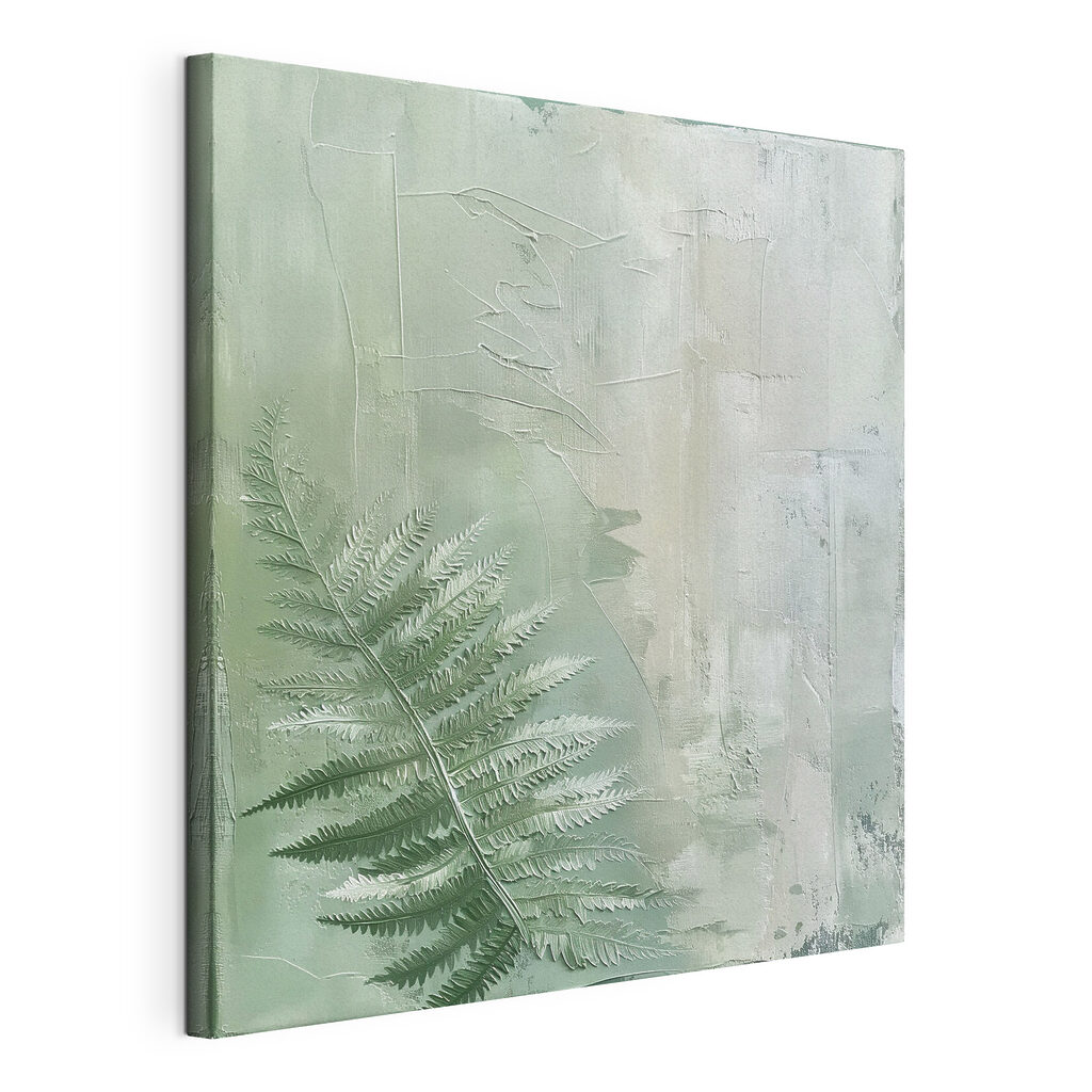 Fern leaf on a glass surface