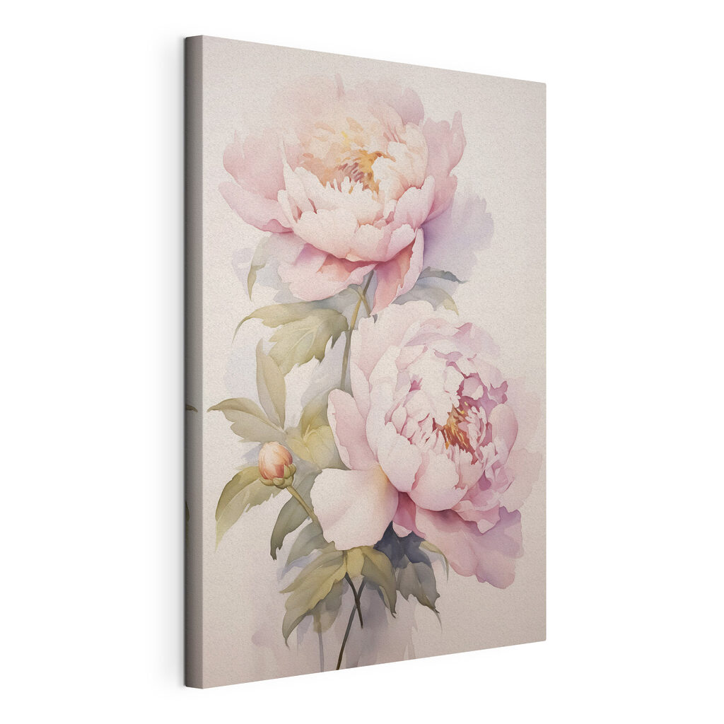 Painting of pink flowers