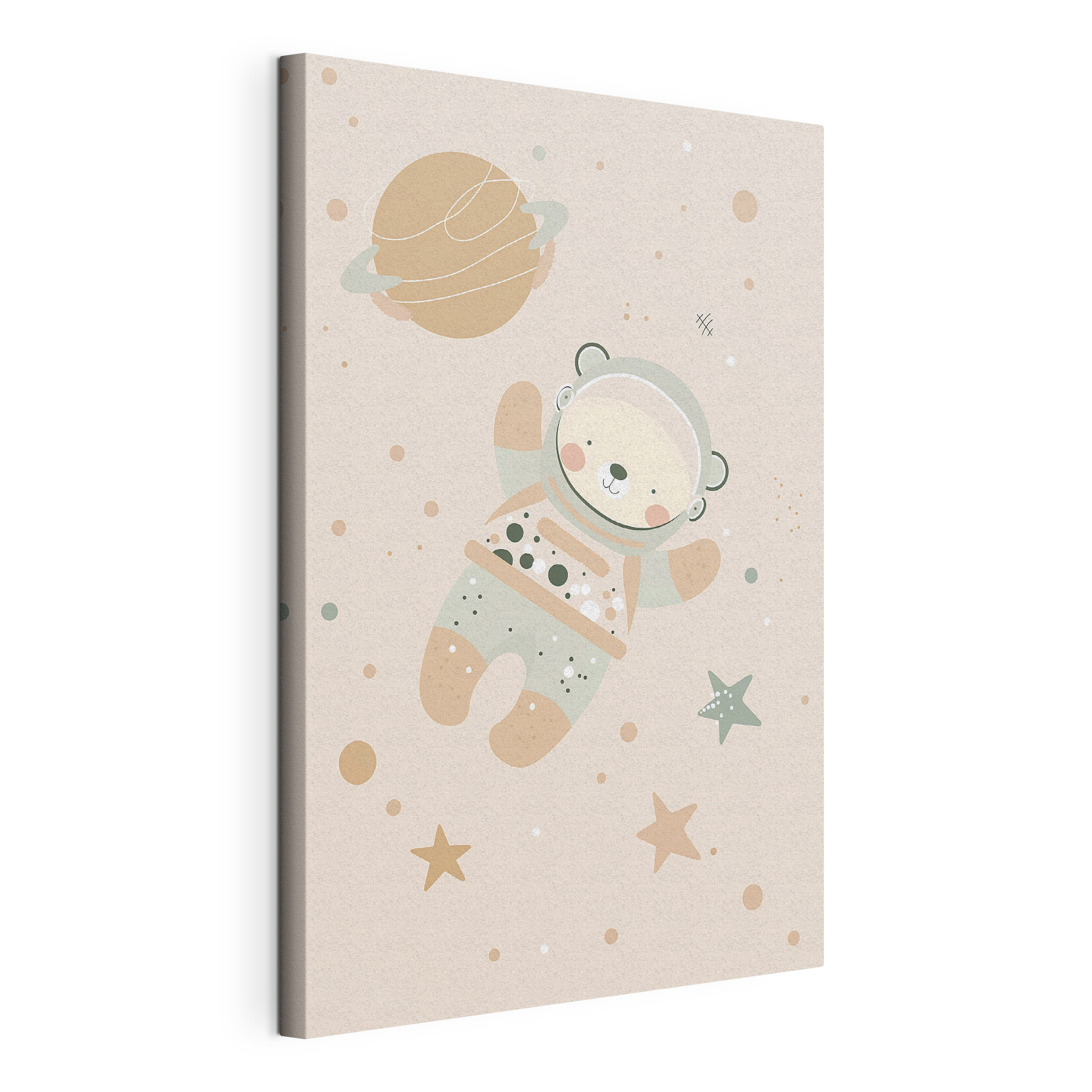 Cartoon bear in space