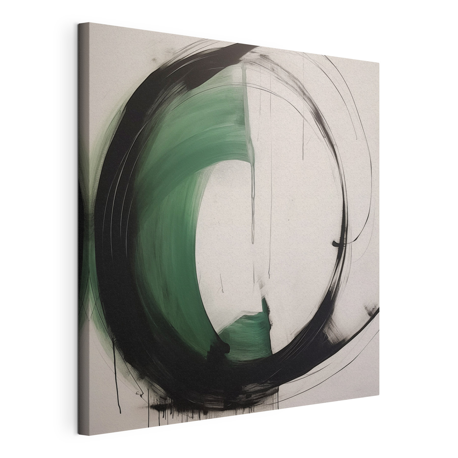 Black and green circle