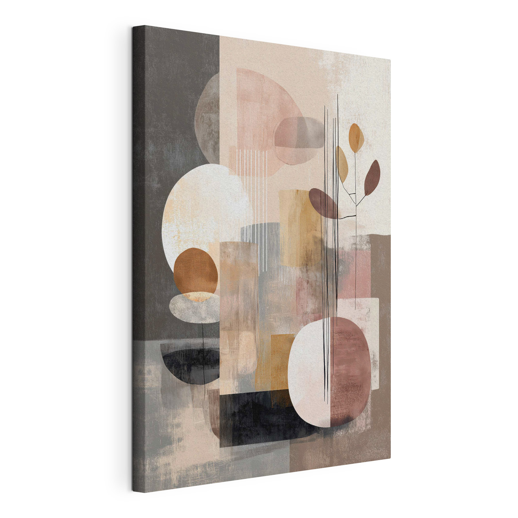 Painting of circles and squares