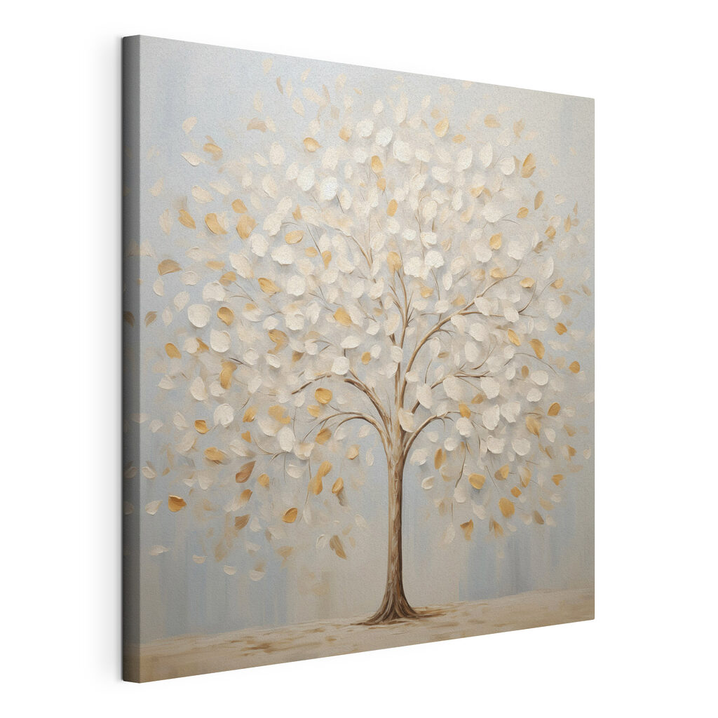 Painting of a tree with leaves Painting of a tree with leaves