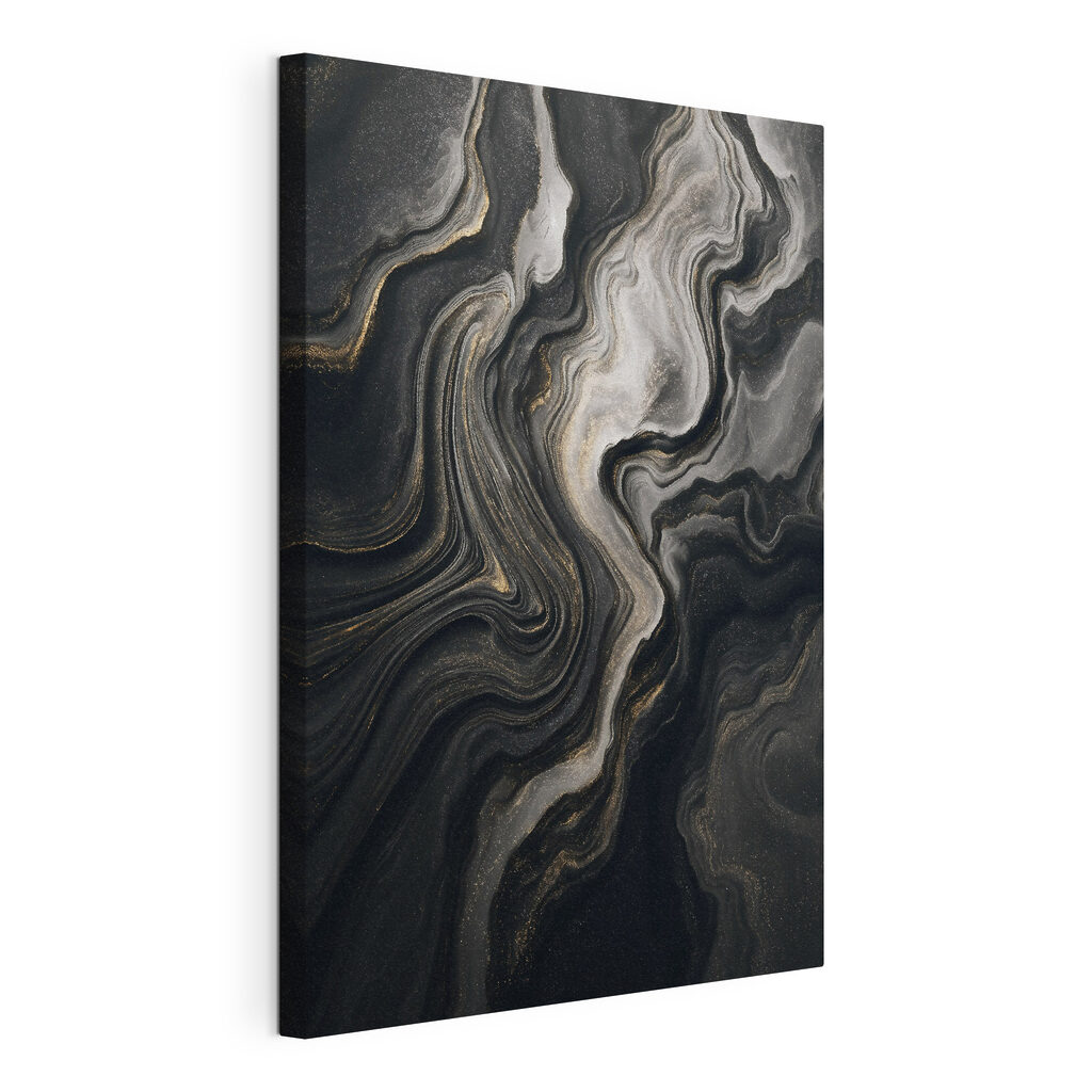 Black and white marbled surface