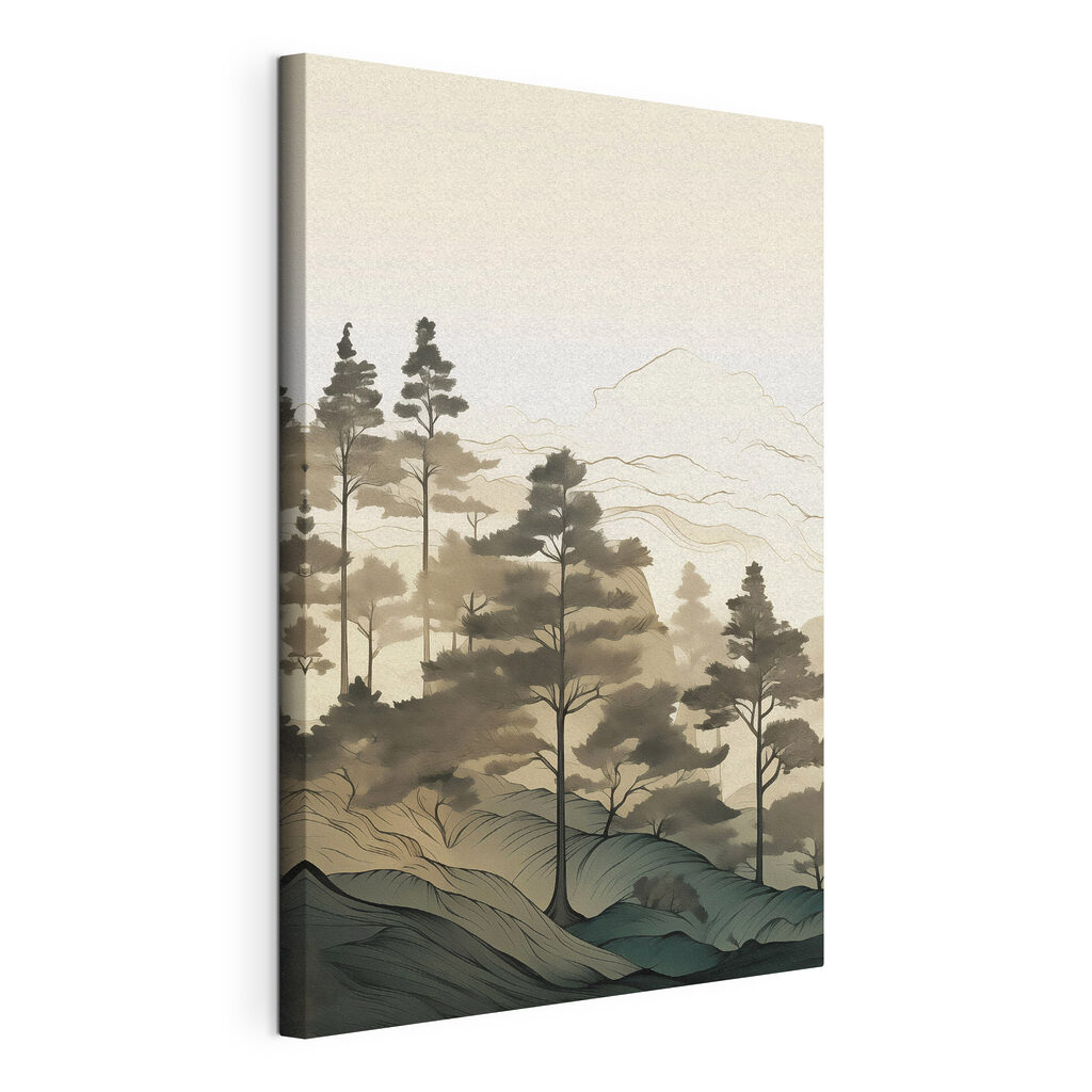 Landscape with trees and mountains Landscape with trees and mountains