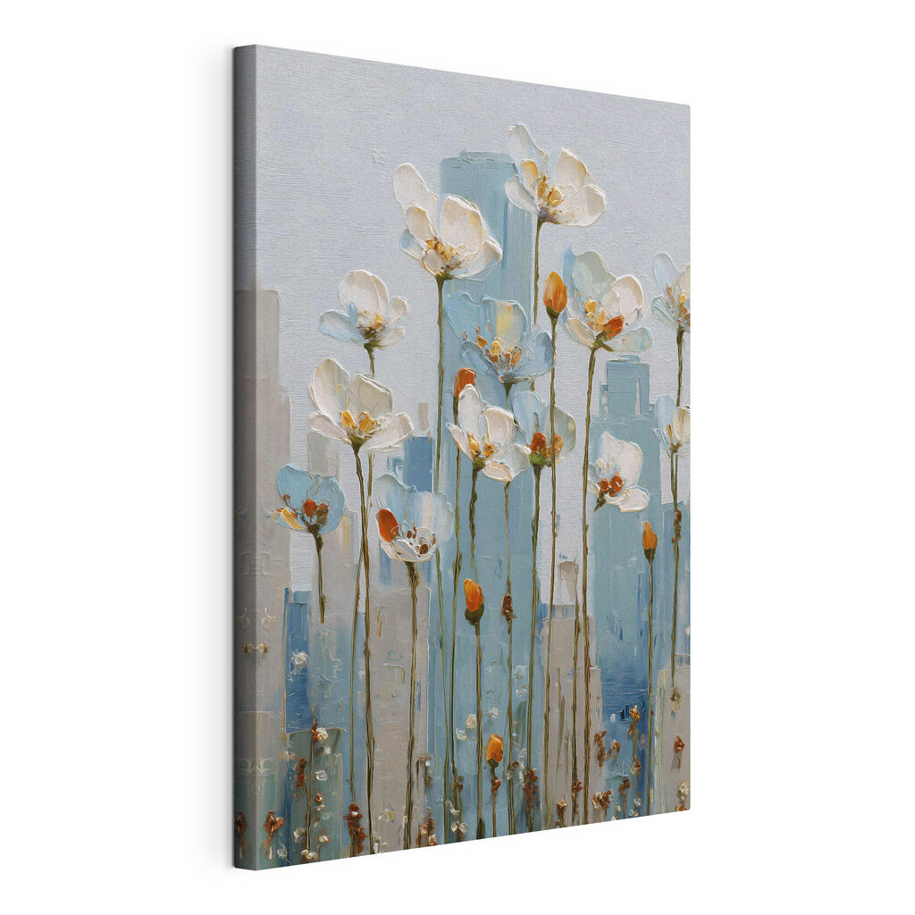 Painting of flowers on a wall