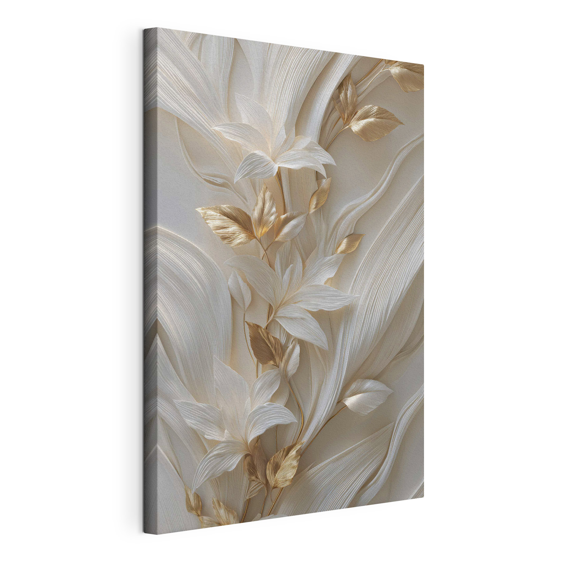 Delicate blooms and flowing leaves