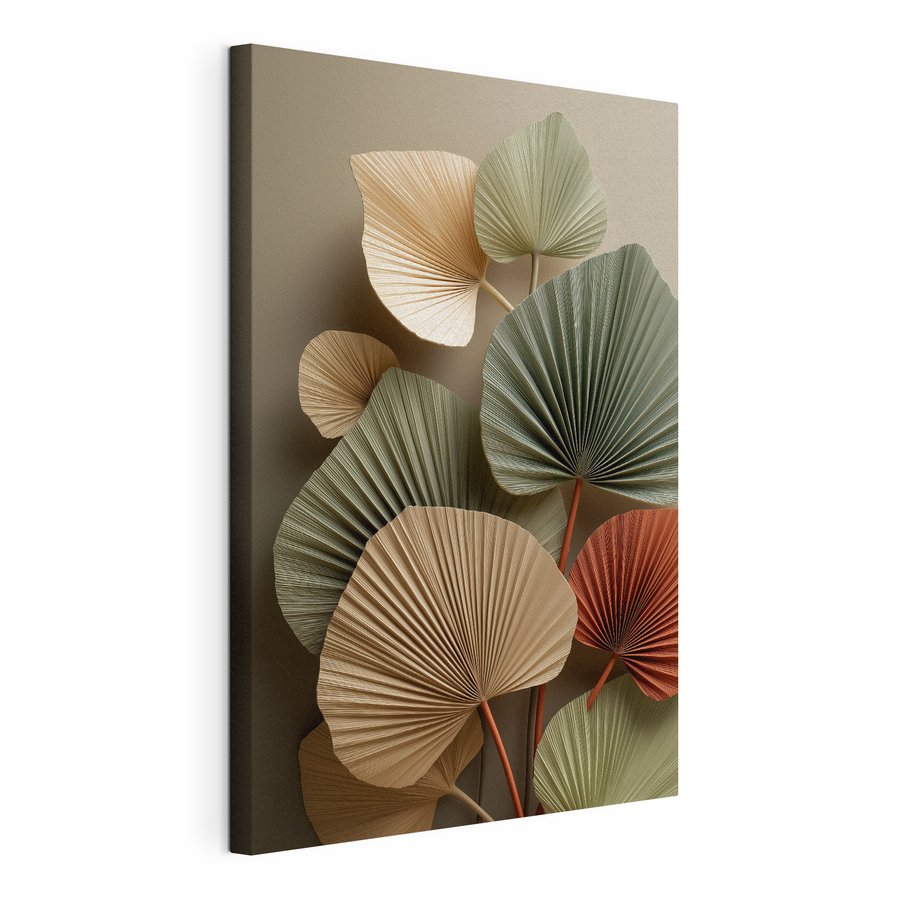 Group of fan shaped leaves