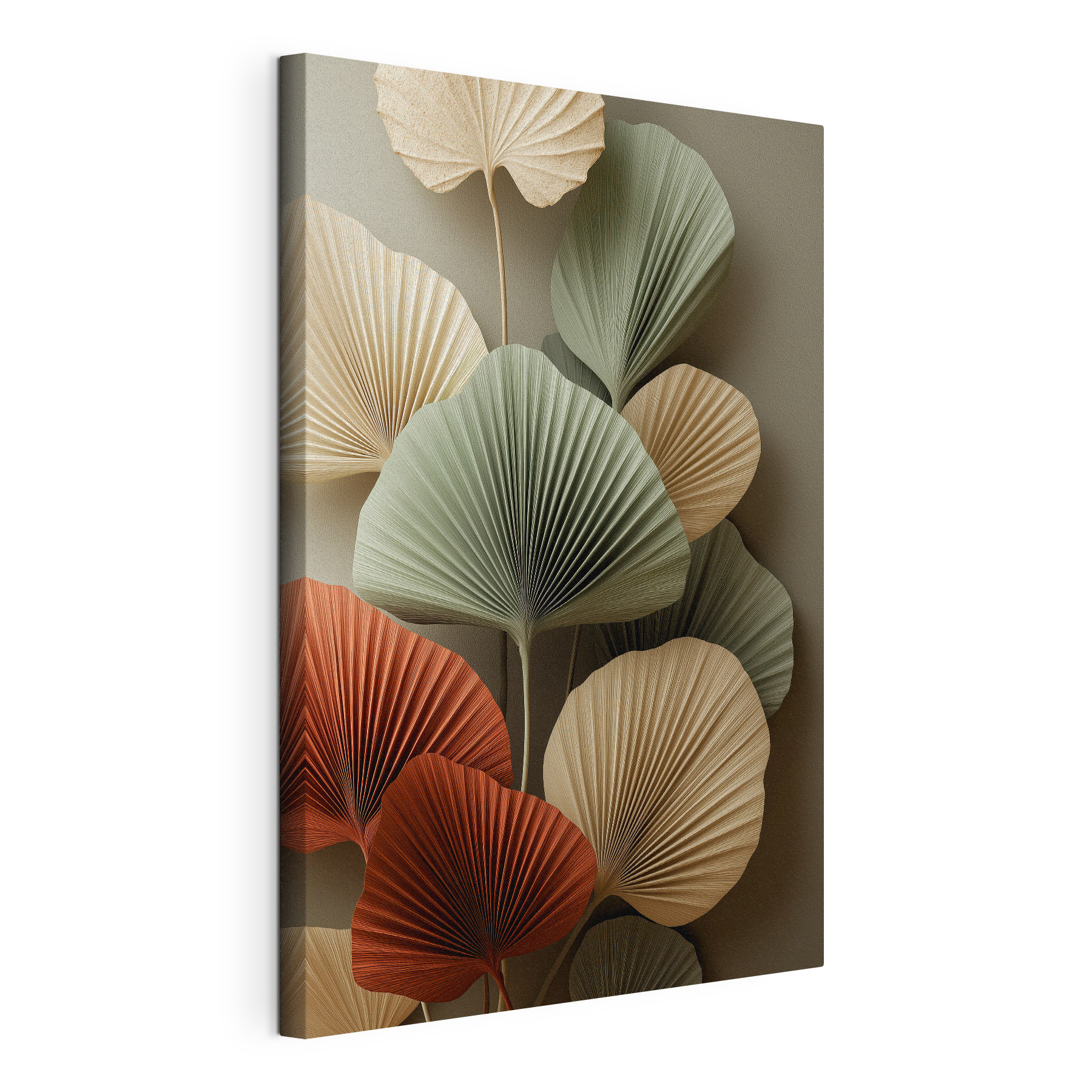 Group of fan shaped leaves