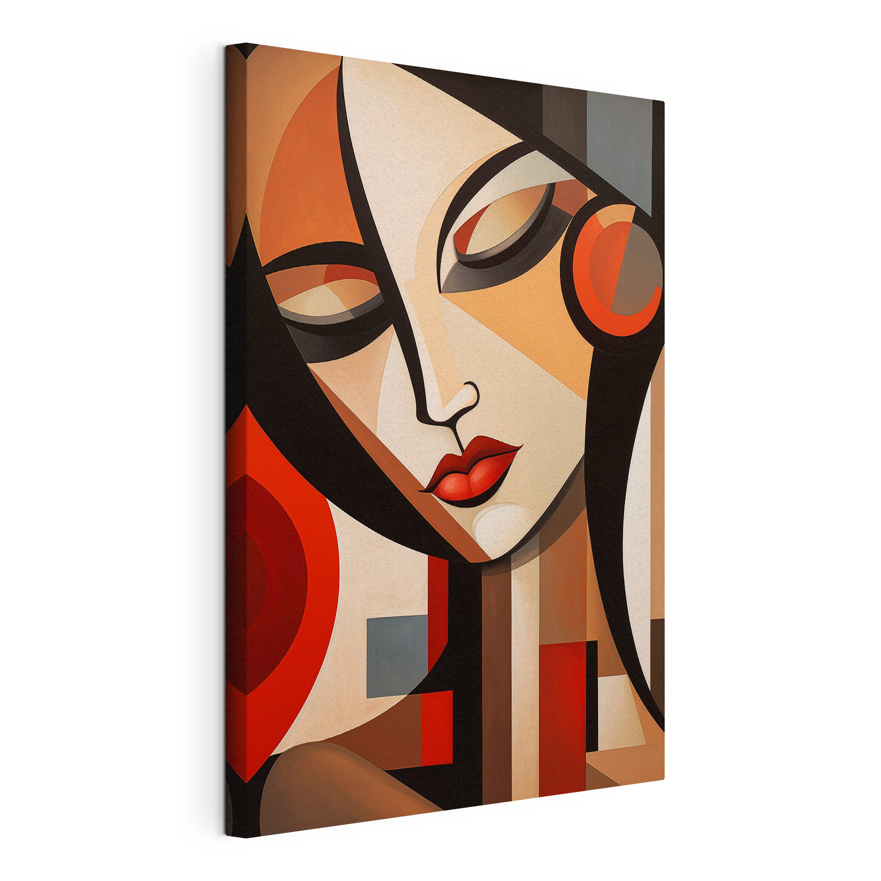 Painting of a woman's face Painting of a woman's face