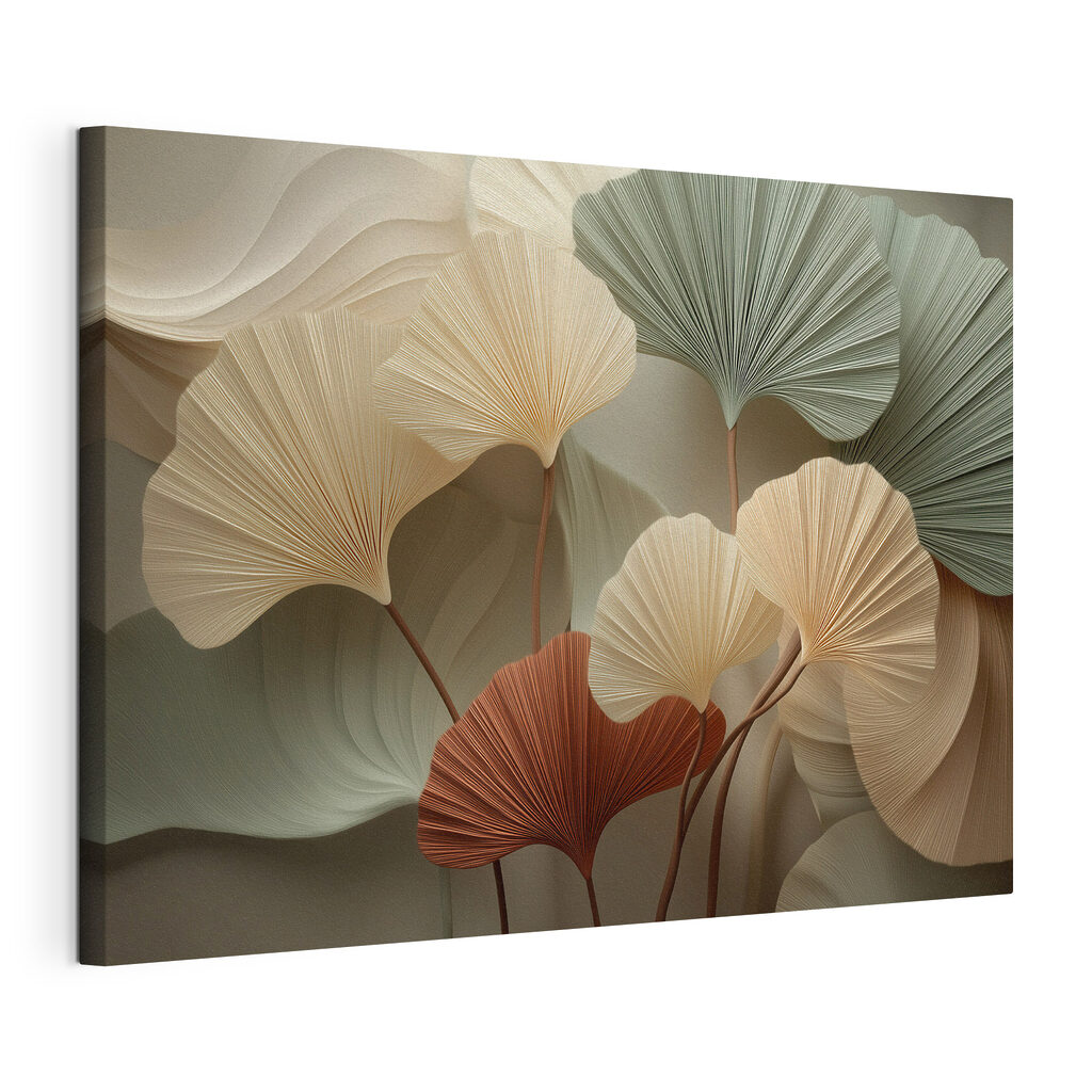 Group of leaves with a white background