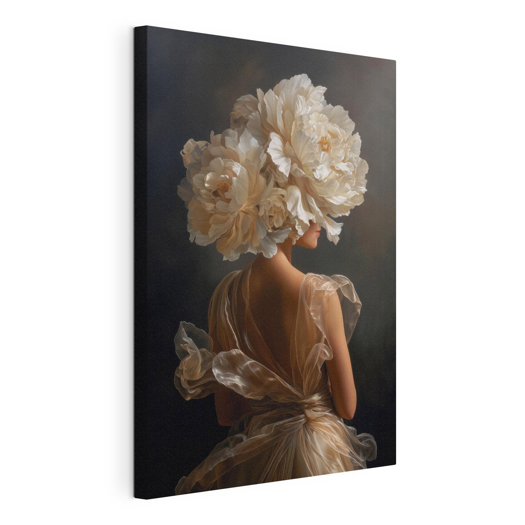 Woman with flowers in her hair Woman with flowers in her hair
