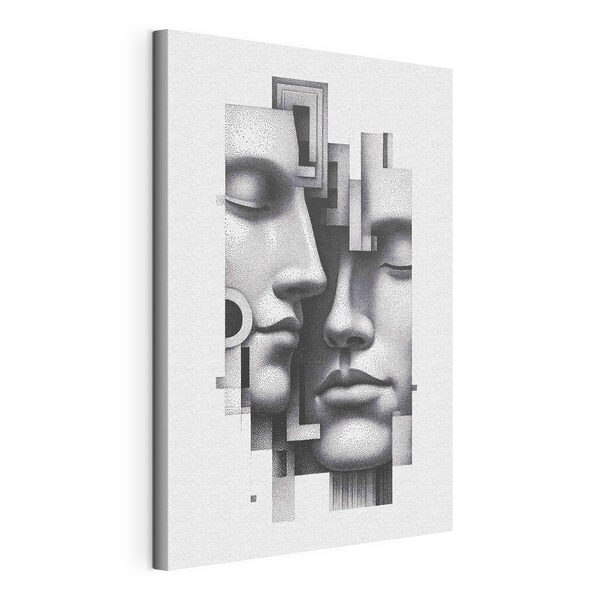 Obraz Obraz Černobílý obrázek dvou tváří (Katalogové číslo: s49242)