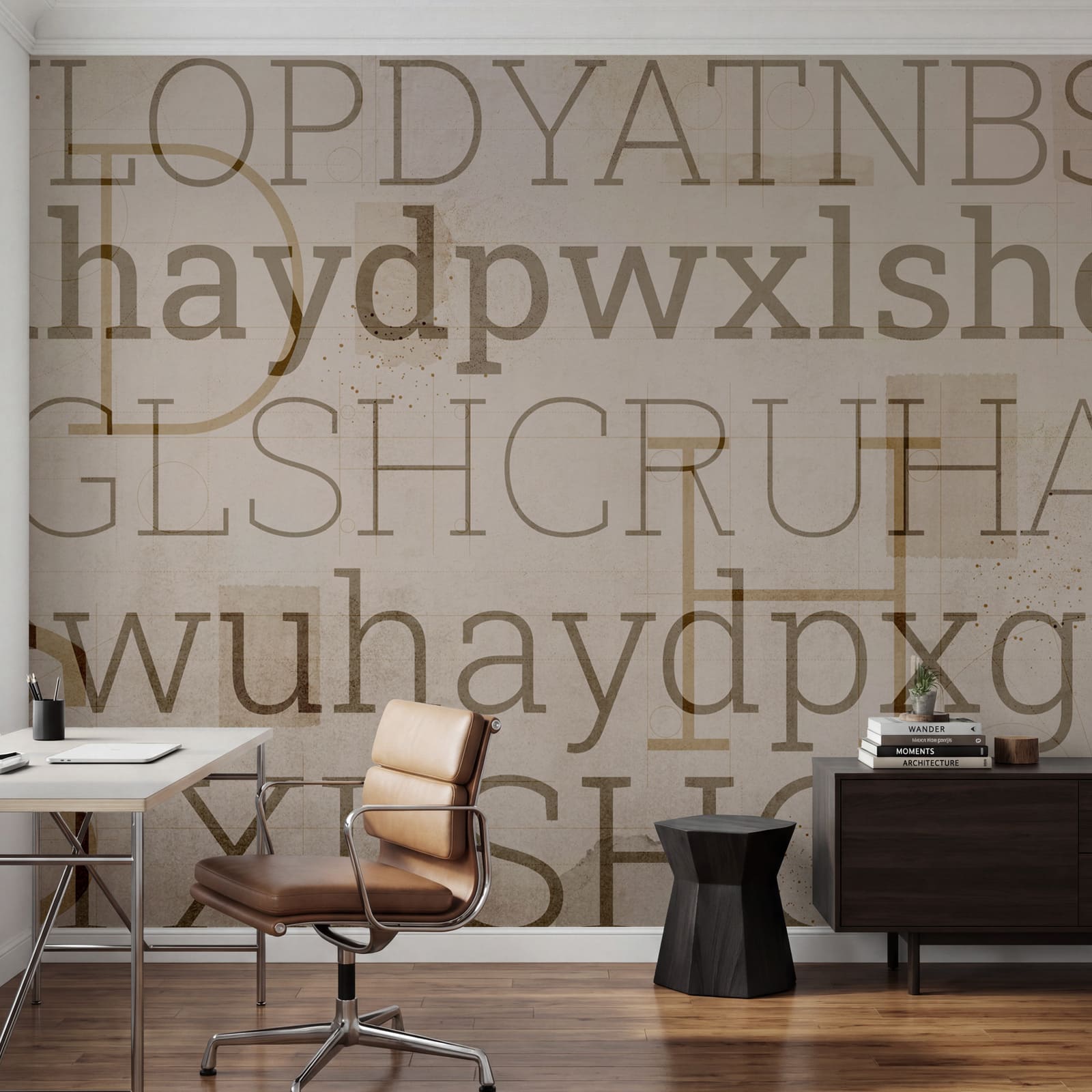 Textové vzory různých velikostí a stylů