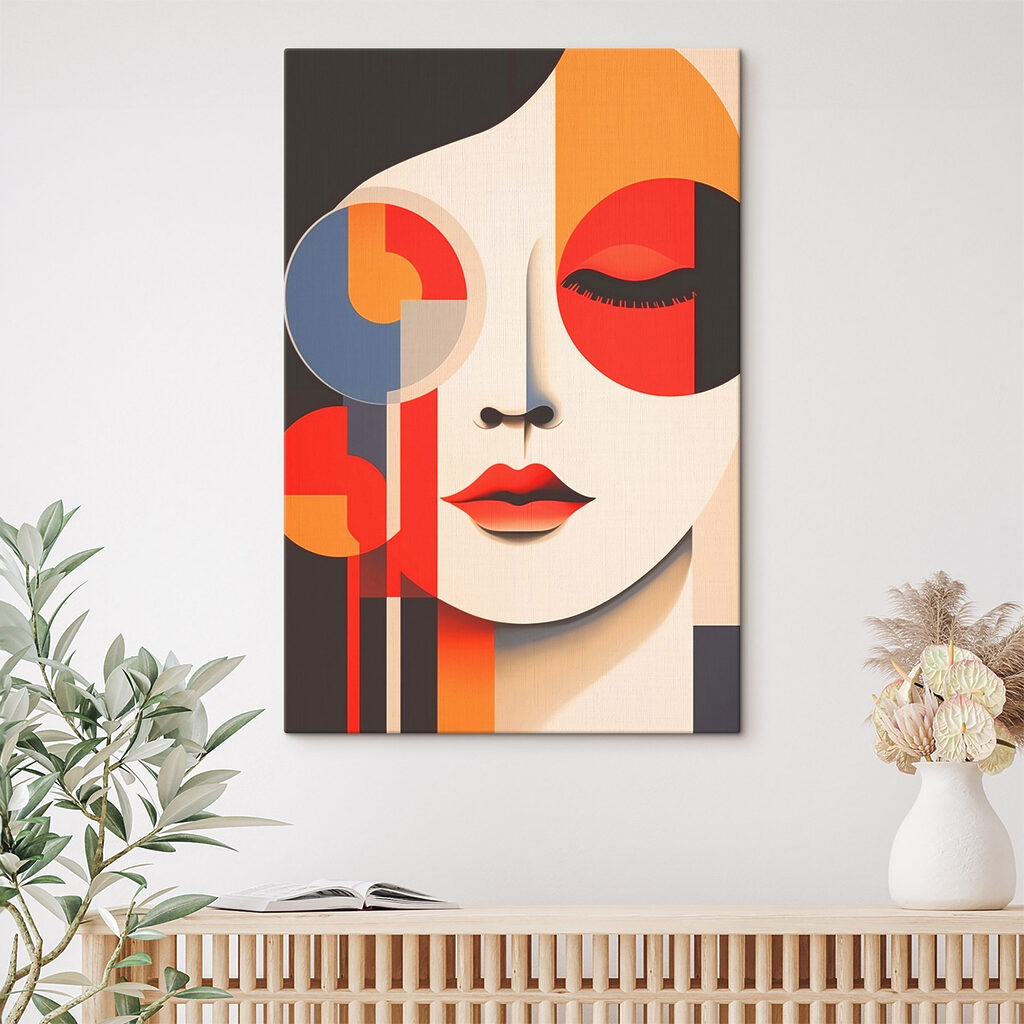 Face with different colors and shapes Face with different colors and shapes
