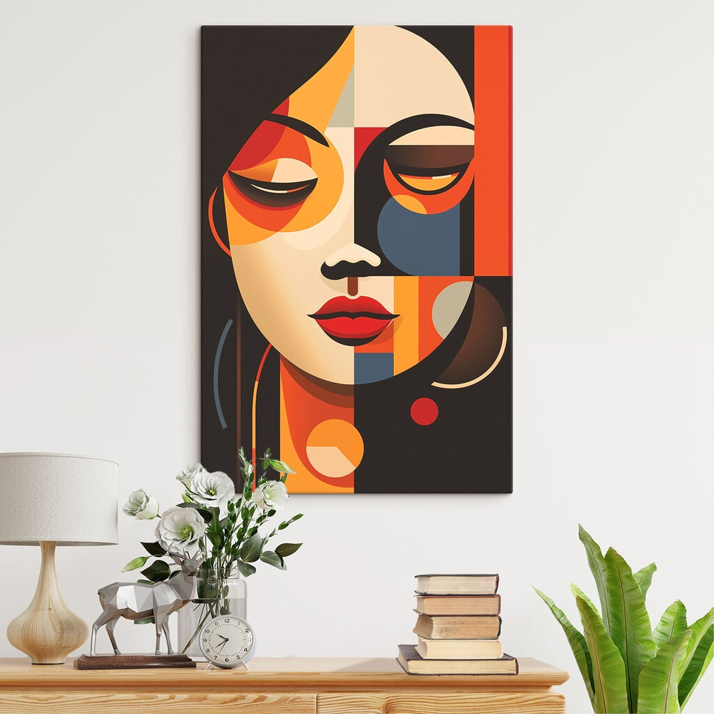 Woman's face with different colors Woman's face with different colors