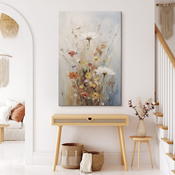 Painting of flowers in a vase