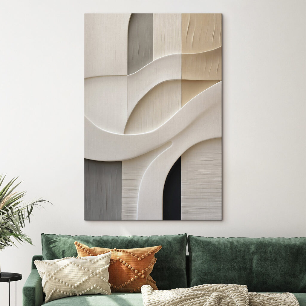 White and brown wall