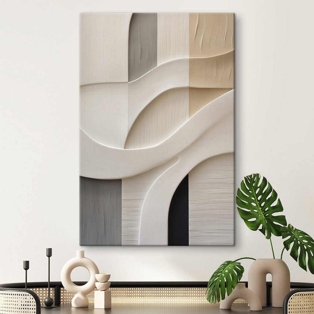 White and brown wall